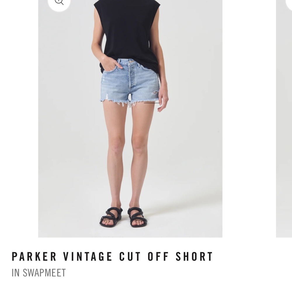 AGOLDE PARKER VINTAGE CUT OFF SHORT -
IN SWAPMEET - SIZE 28